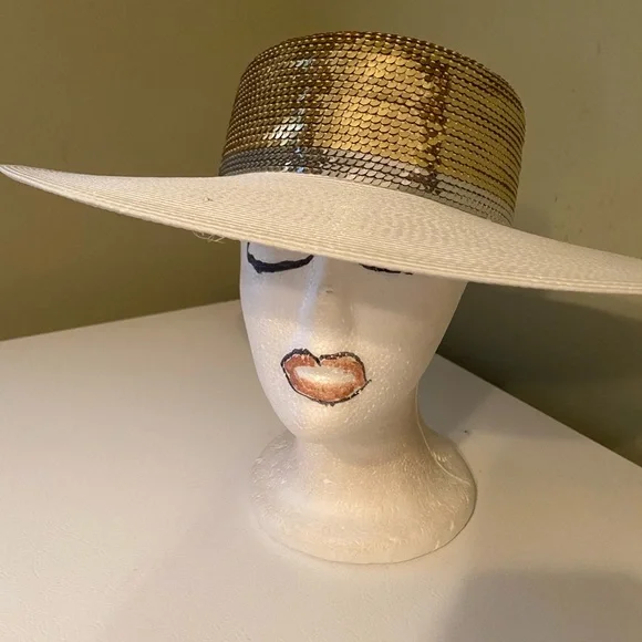 Unbranded | Accessories | Vintage White Dress Hat Adorned 